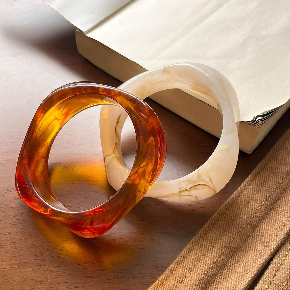 Irregular Shaped Acrylic Resin Bangles