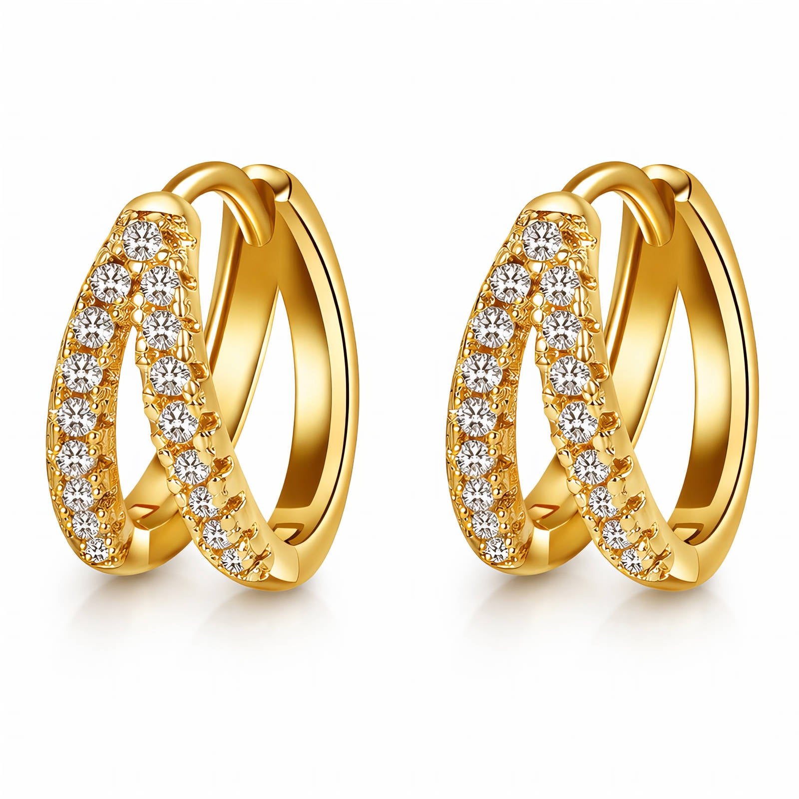 Gold Hoop Earrings #8998