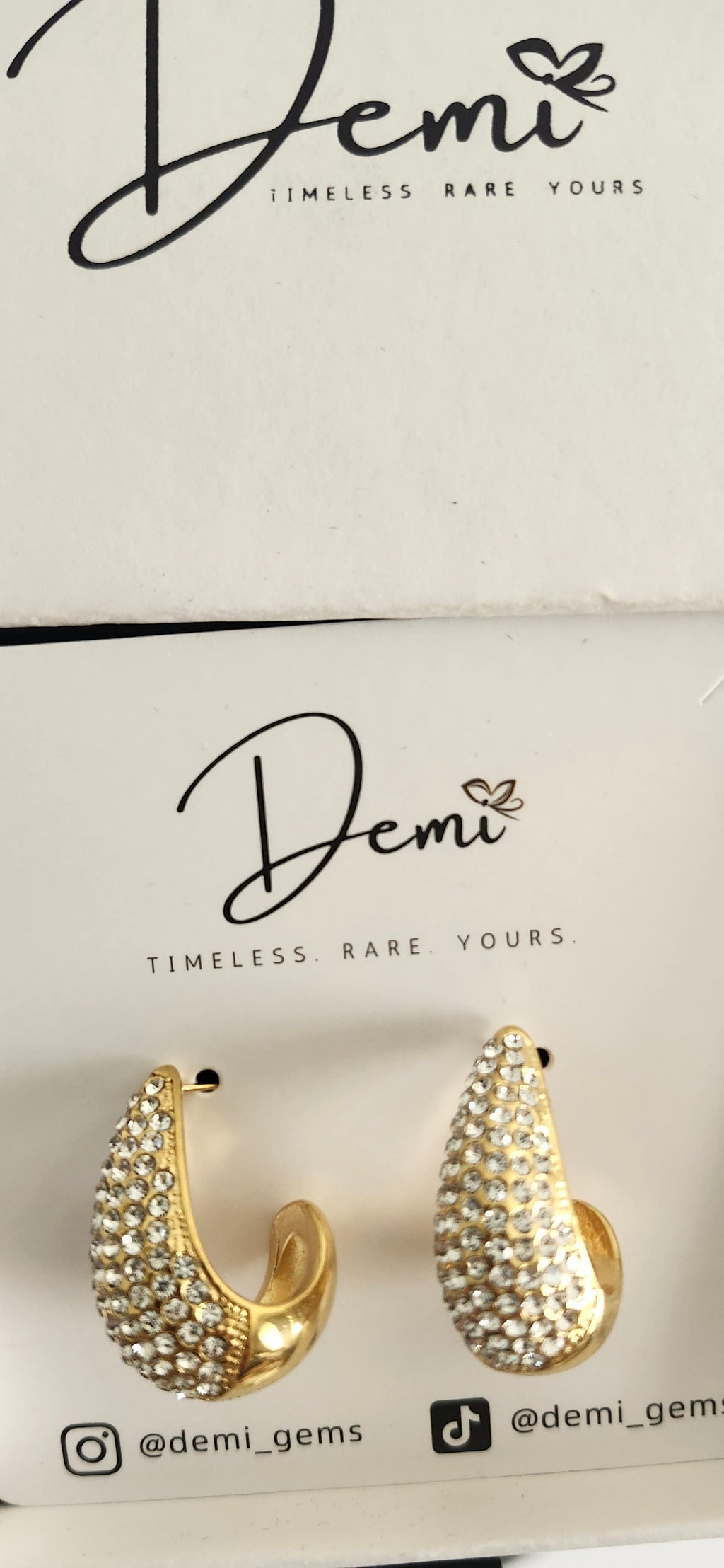 Pavé Crystal Teardrop Drop Earrings