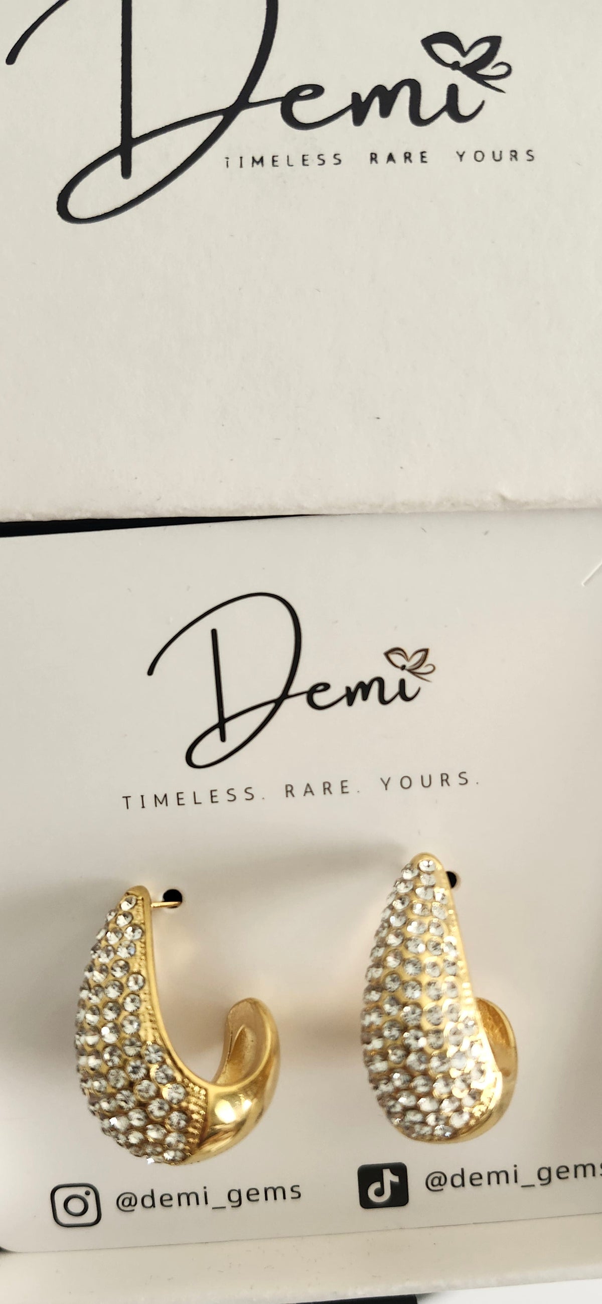 Pavé Crystal Teardrop Drop Earrings