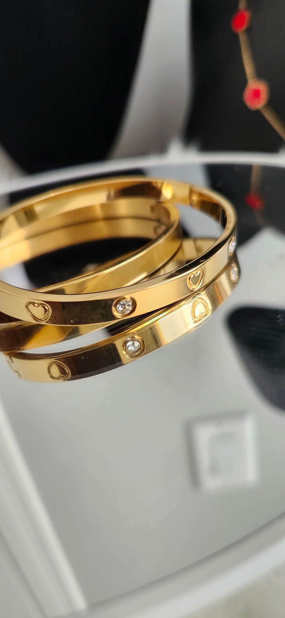 Diamond and Heart Design Bracelet